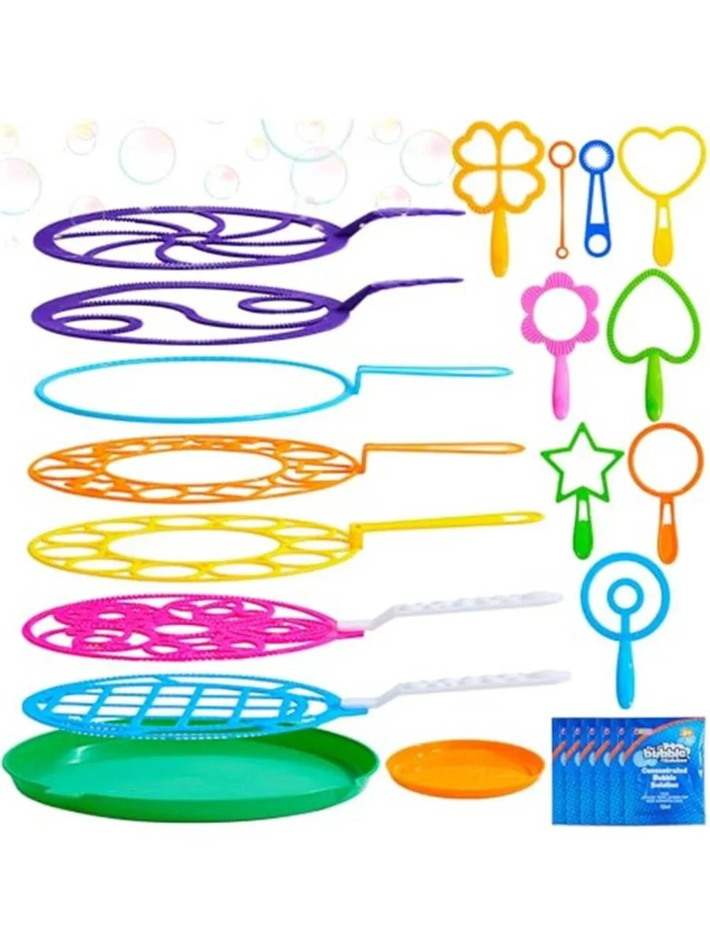 Big Bubble Wands Set Bulk for Kids Summer Outdoor Toy Game Activity Party